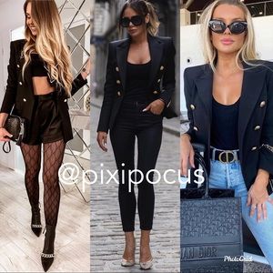 NWT ZARA TAILORED DOUBLE BREASTED BLAZER M